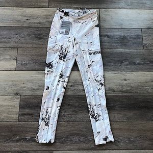 Gym cropped marbled leggings